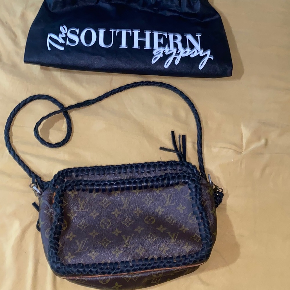 Authentic reworked LV bag